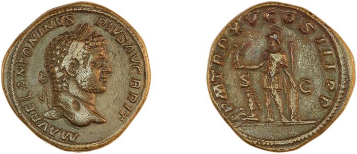 RIC IV Caracalla 490A, реверс, bm