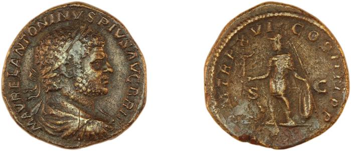 RIC IV Caracalla 496B, реверс, bm