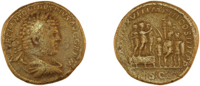 реверс RIC IV Caracalla 525A