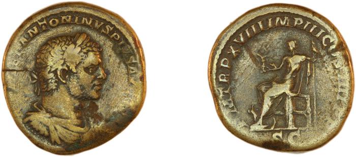 RIC IV Caracalla 541A, реверс, bm