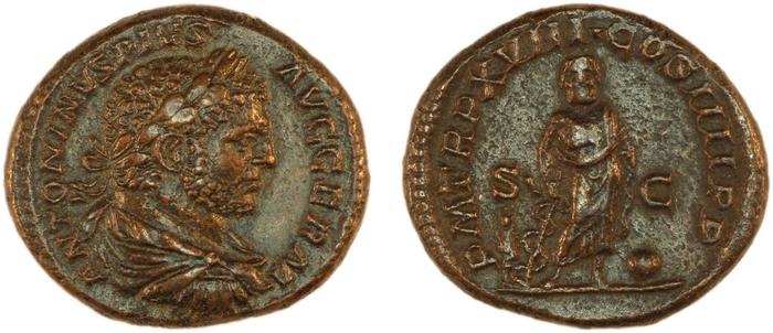 RIC IV Caracalla 554B, реверс, bm