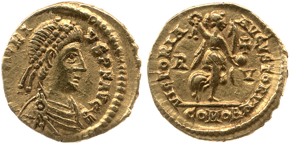 RIC X Honorius 1338, аверс, bm