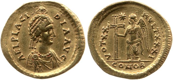 RIC X Theodosius II (East) 230, реверс, bm