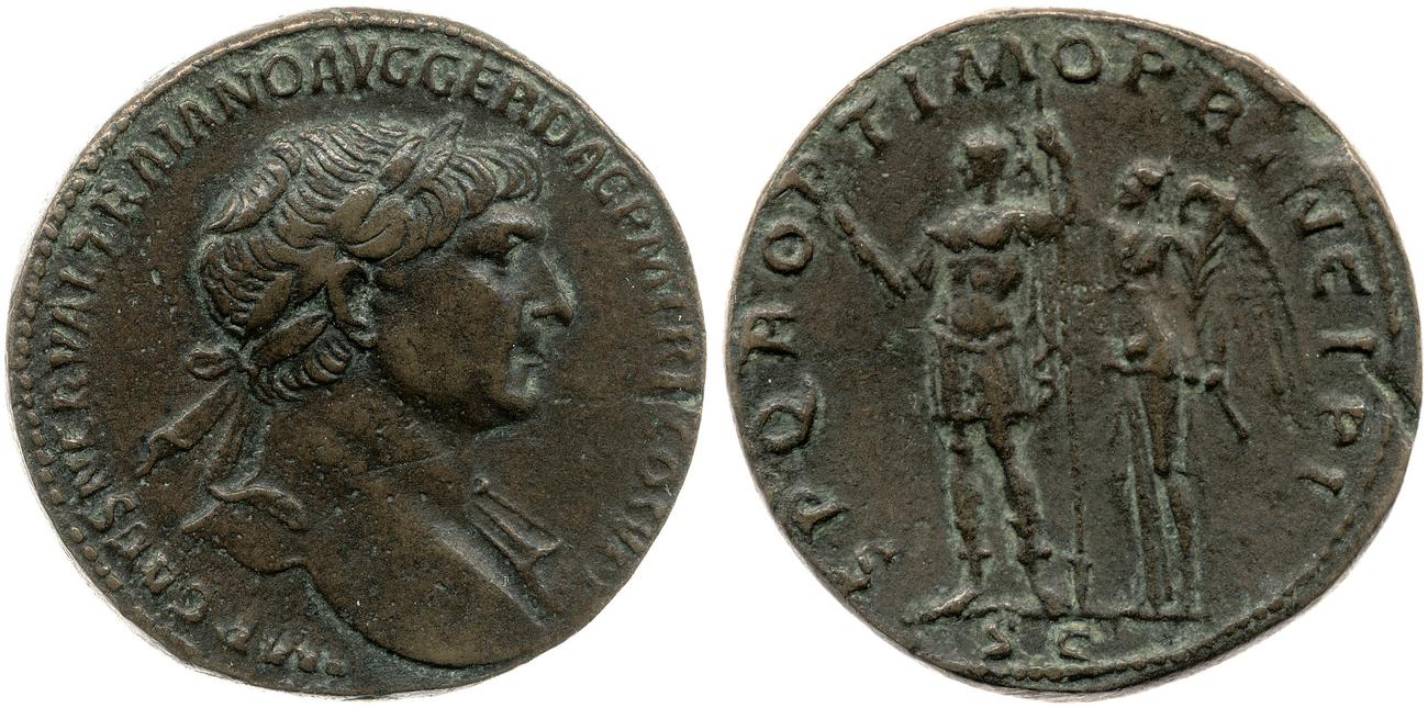 RIC II Trajan 549, аверс, bm