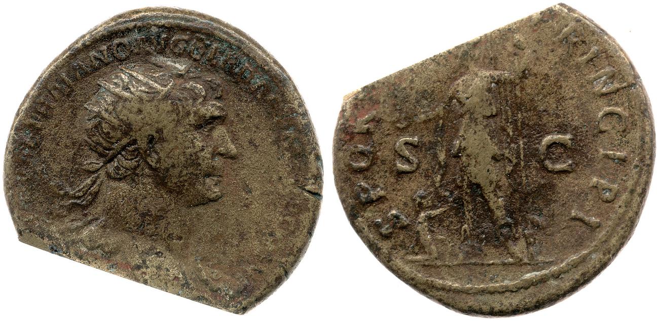 RIC II Trajan 487, аверс, bm
