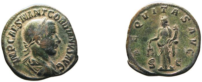 RIC IV Gordian III 267A, реверс, bm