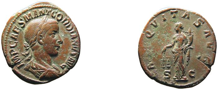 RIC IV Gordian III 267A, реверс, bm