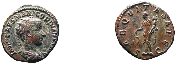 RIC IV Gordian III 267B, реверс, bm