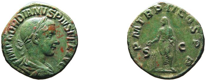 RIC IV Gordian III 291, реверс, bm