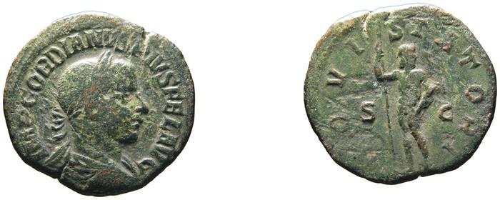 RIC IV Gordian III 298A, реверс, bm