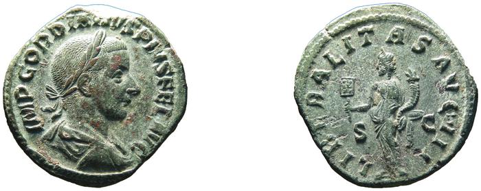 RIC IV Gordian III 290A, реверс, bm
