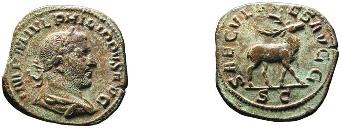 RIC IV Philip I 160A, реверс, bm