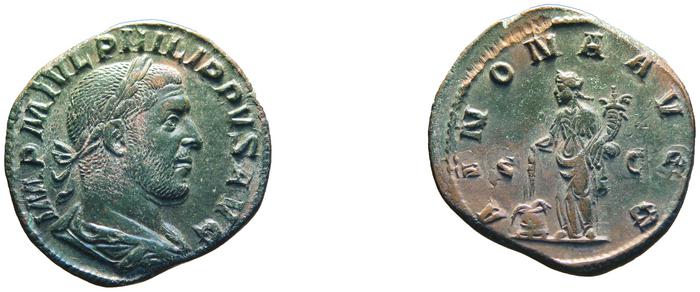 RIC IV Philip I 168A, реверс, bm