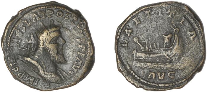 RIC V Postumus 143, реверс, bm