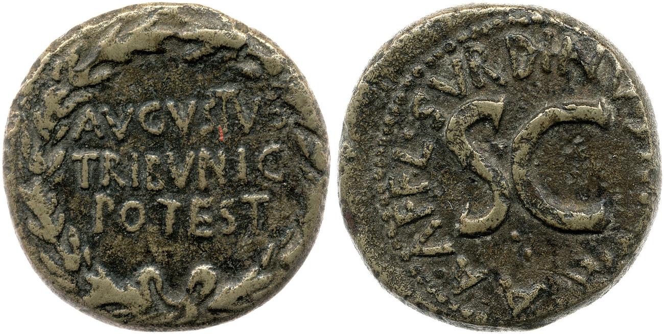 RIC I (second edition) Augustus 384, аверс, bm