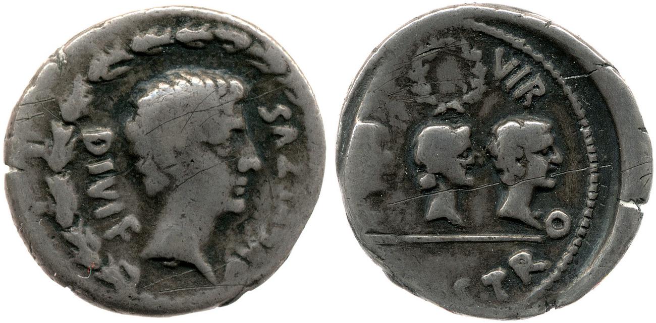 RIC I (second edition) Augustus 405, аверс, bm