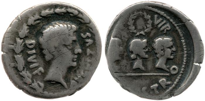 RIC I (second edition) Augustus 405, реверс, bm