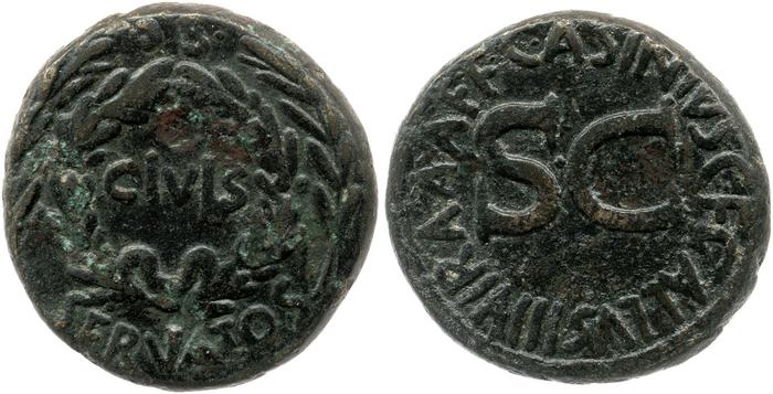 RIC I (second edition) Augustus 370, реверс, bm