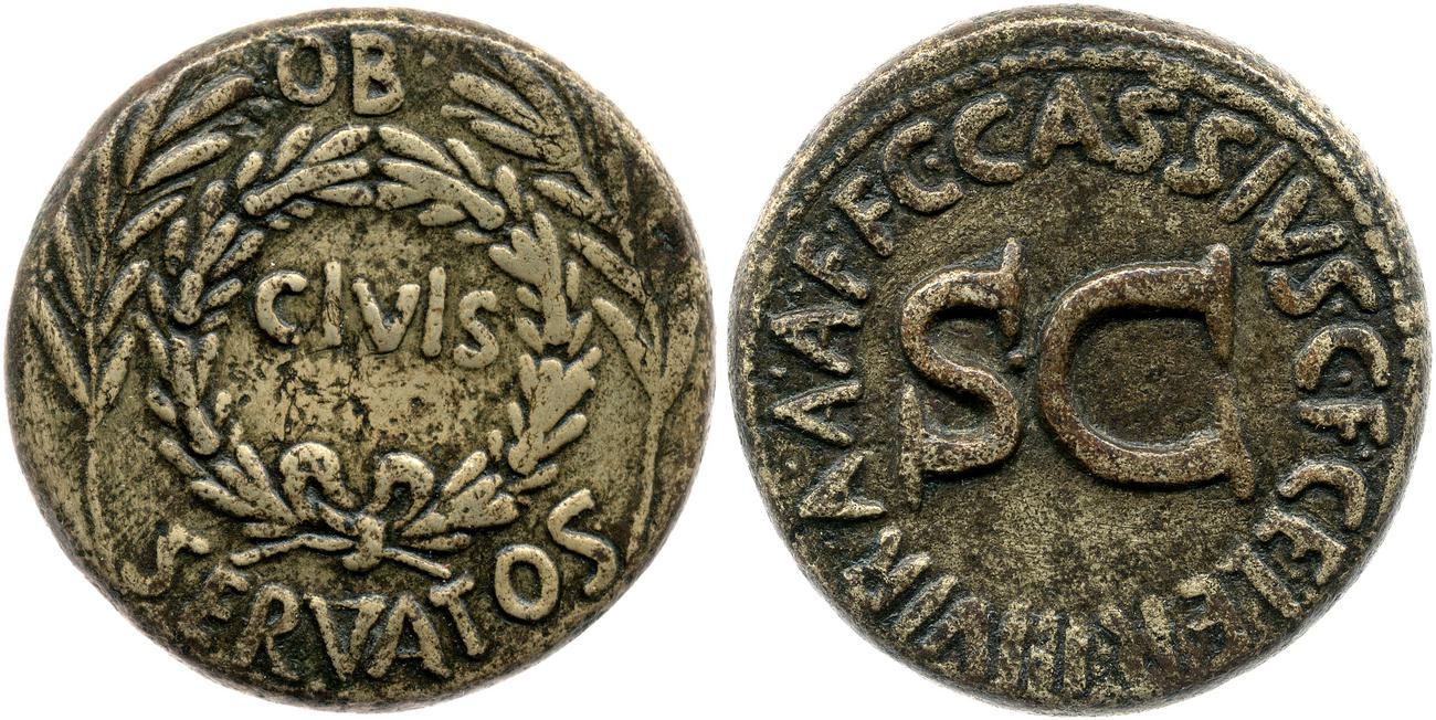 RIC I (second edition) Augustus 374, аверс, bm