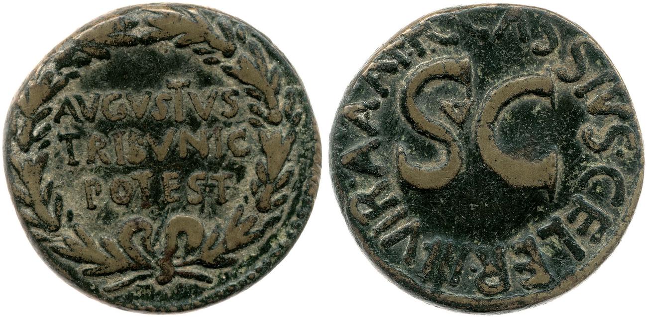 RIC I (second edition) Augustus 375, аверс, bm