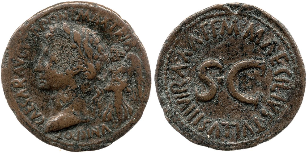 RIC I (second edition) Augustus 433, аверс, bm