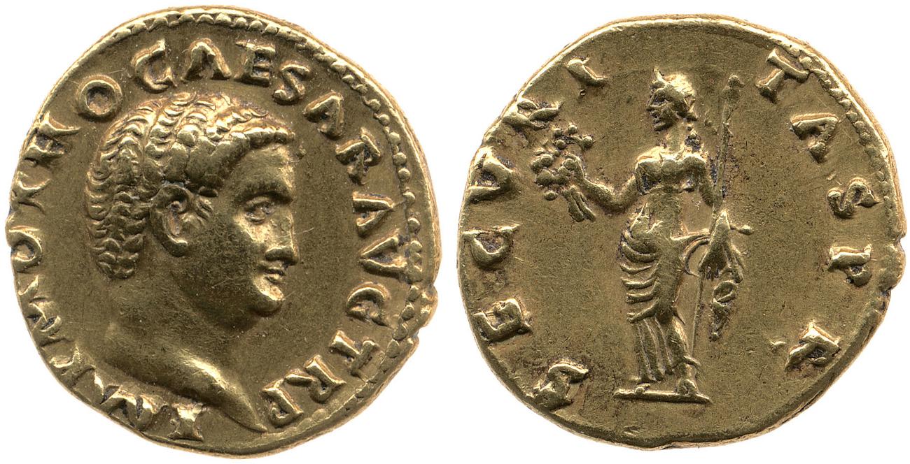 RIC I (second edition) Otho 7, аверс, bm