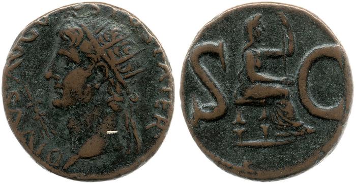 RIC I (second edition) Tiberius 72, реверс, bm
