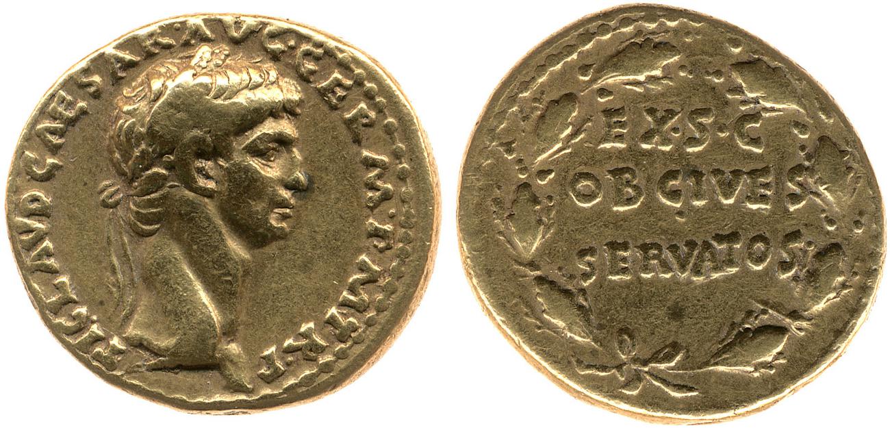 RIC I (second edition) Claudius 15, аверс, bm