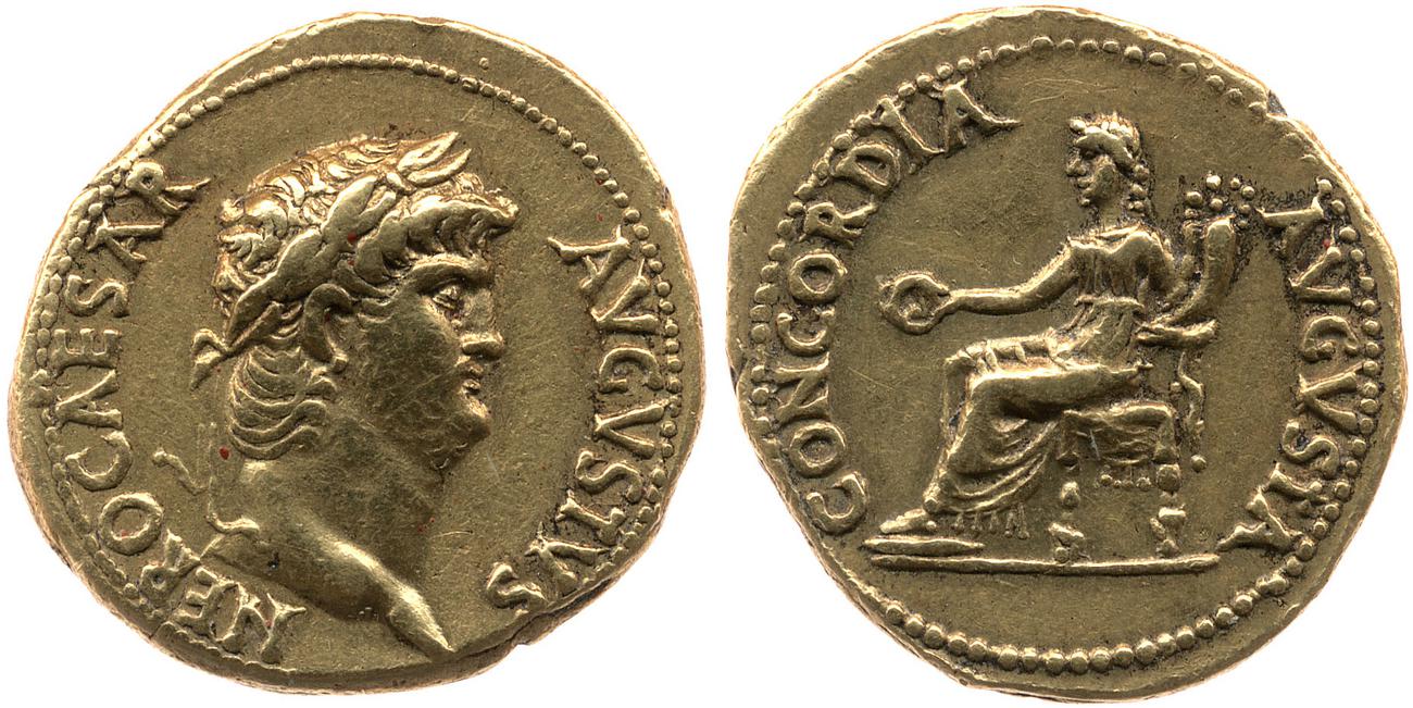RIC I (second edition) Nero 48, аверс, bm