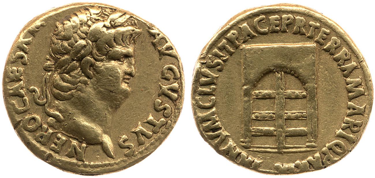 RIC I (second edition) Nero 50, аверс, bm