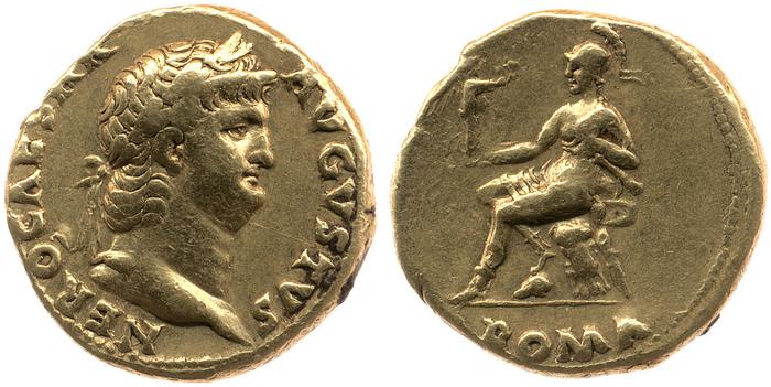 RIC I (second edition) Nero 54, реверс, bm