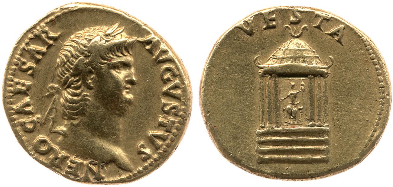 RIC I (second edition) Nero 61, аверс, bm