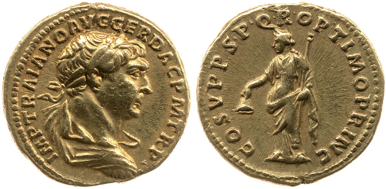 RIC II Trajan 123, аверс, bm