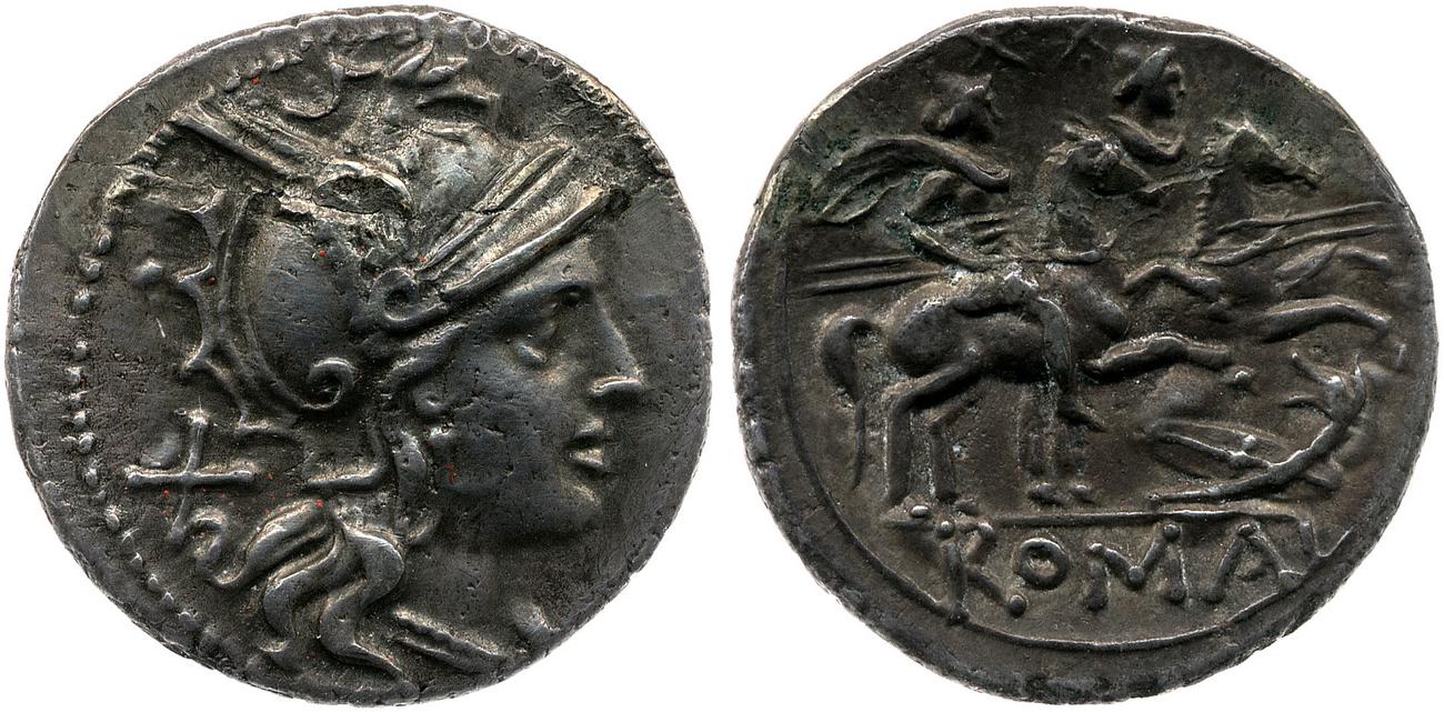 RRC 128/1, obverse, bm
