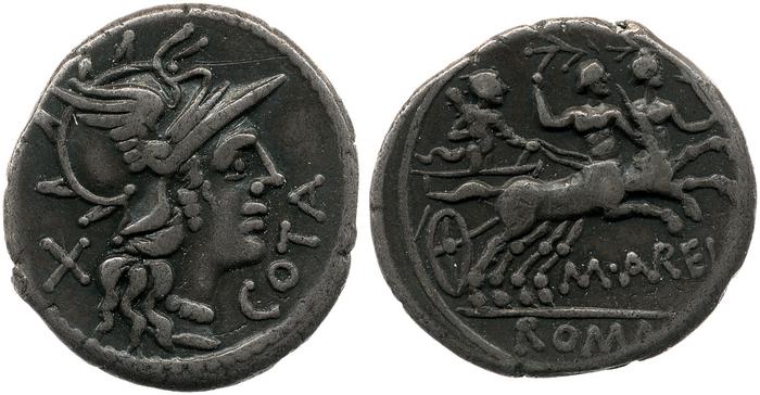 RRC 229/1a, реверс, bm