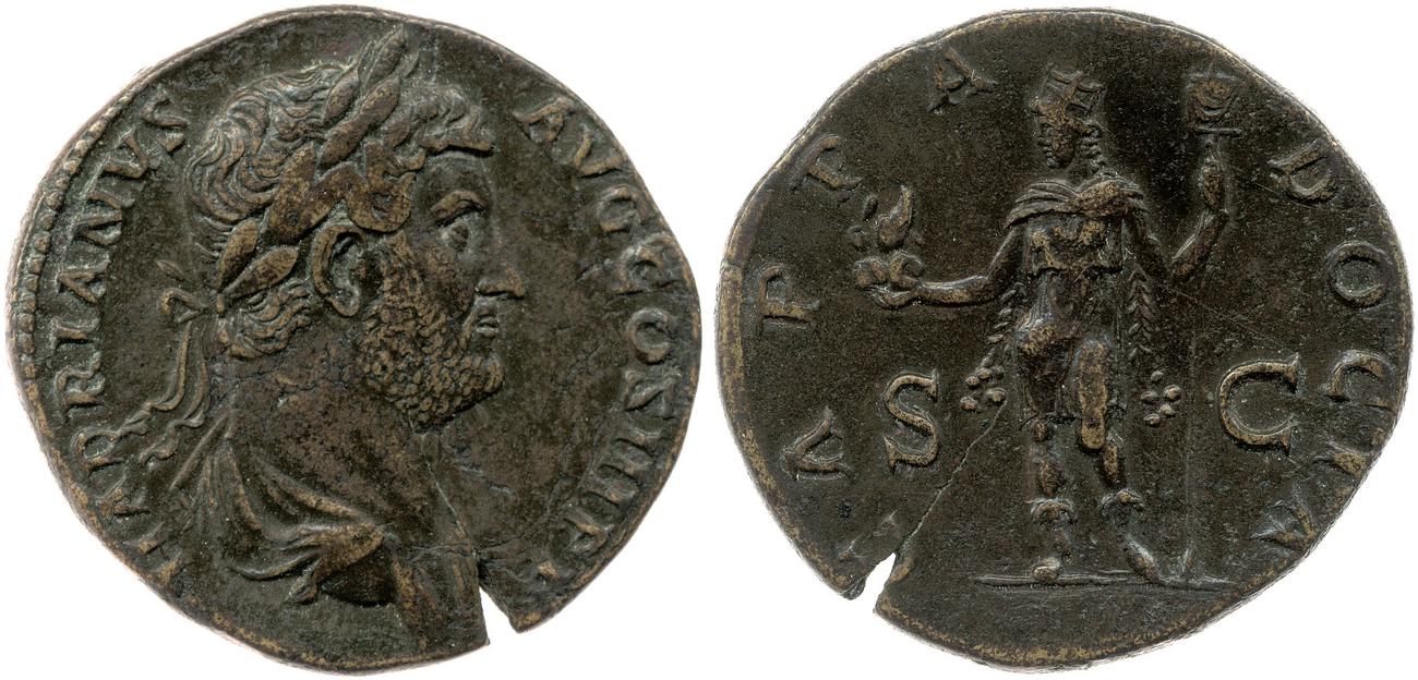 аверс RIC II, Part 3 (second edition) Hadrian 1636