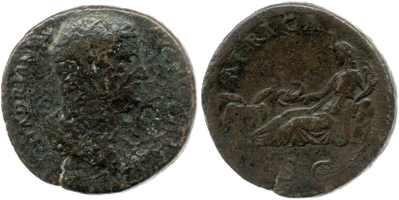 RIC II, Part 3 (second edition) Hadrian 1610, аверс, bm