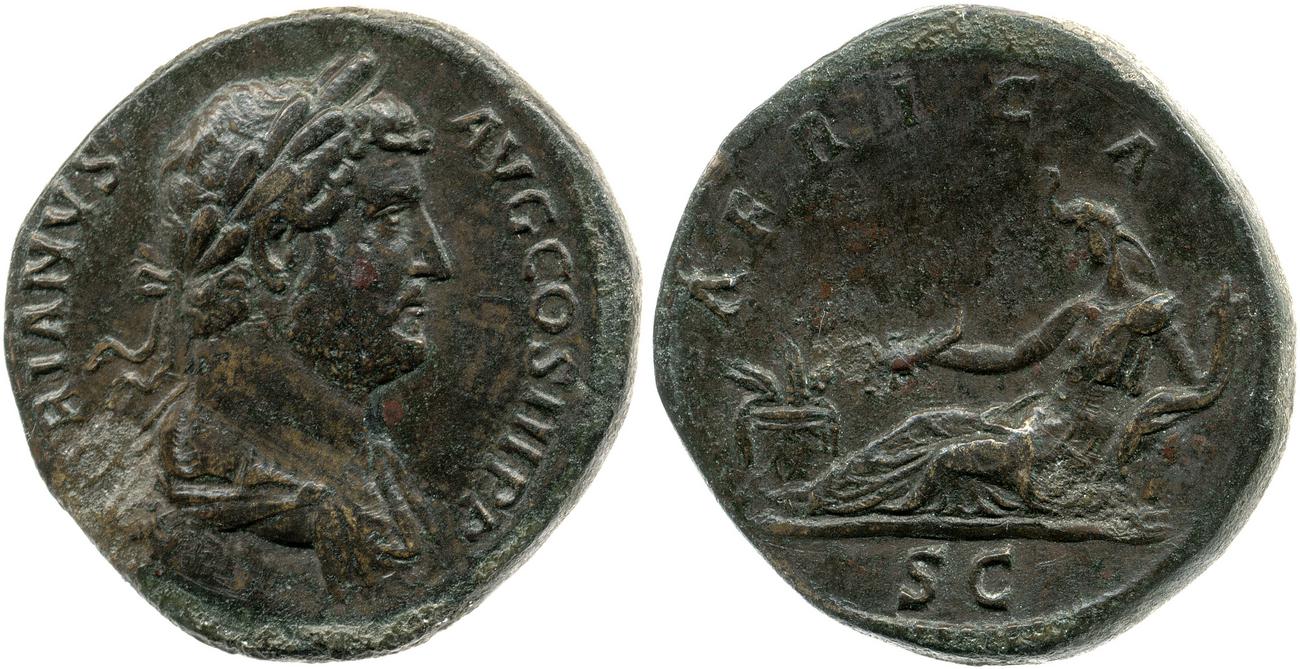 RIC II, Part 3 (second edition) Hadrian 1609, аверс, bm