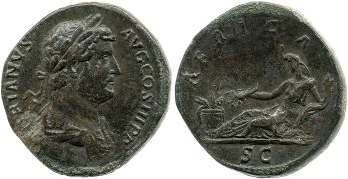RIC II, Part 3 (second edition) Hadrian 1609, реверс, bm