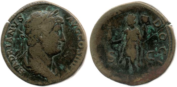 RIC II, Part 3 (second edition) Hadrian 1636, реверс, bm