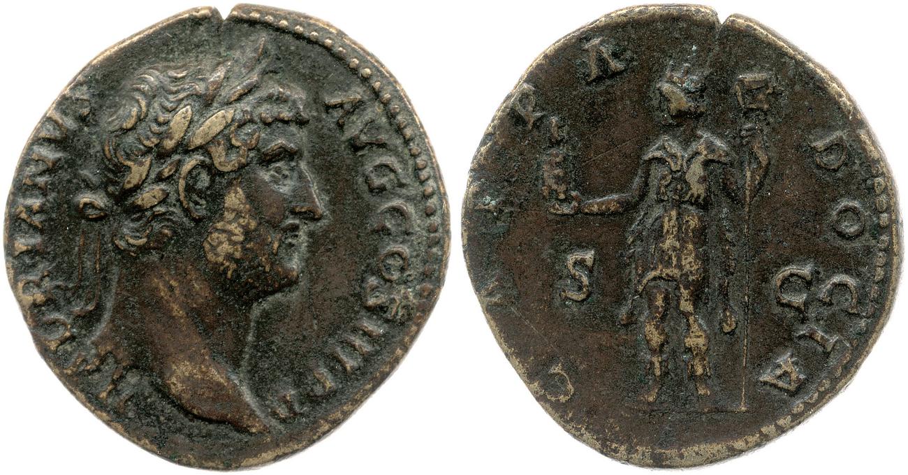 аверс RIC II, Part 3 (second edition) Hadrian 1641