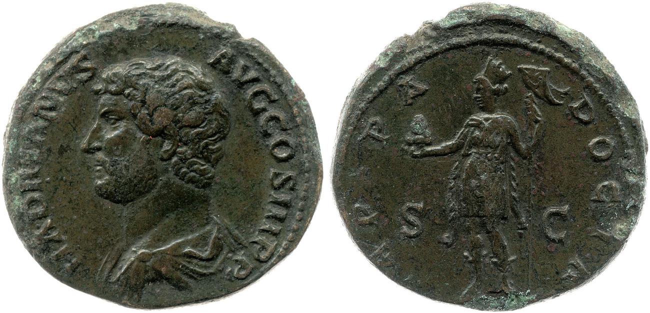 аверс RIC II, Part 3 (second edition) Hadrian 1646