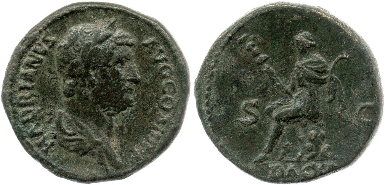 аверс RIC II, Part 3 (second edition) Hadrian 1658