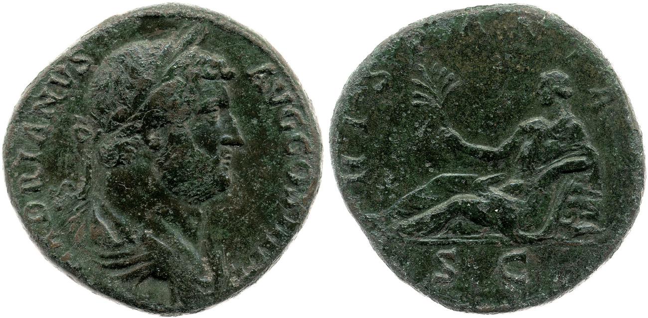 аверс RIC II, Part 3 (second edition) Hadrian 1664