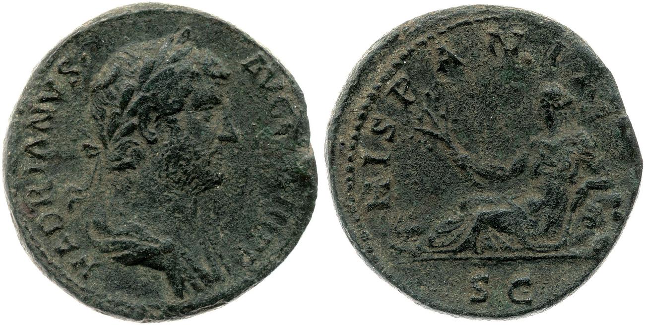 RIC II, Part 3 (second edition) Hadrian 1671, аверс, bm