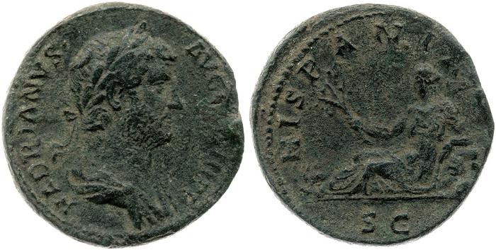 RIC II, Part 3 (second edition) Hadrian 1671, реверс, bm
