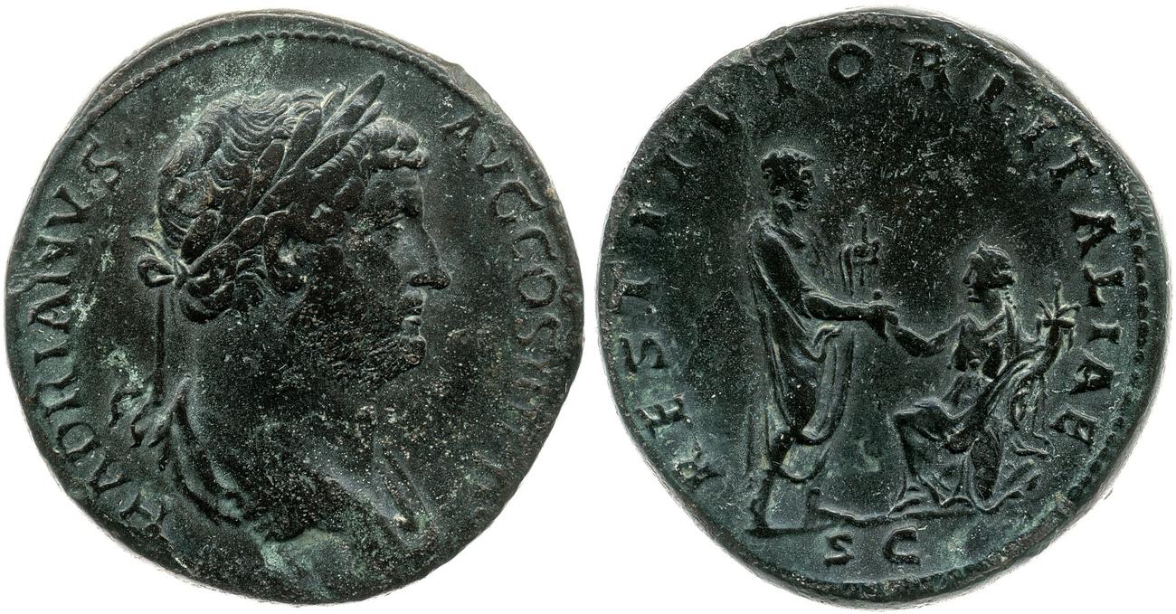 аверс RIC II, Part 3 (second edition) Hadrian 1875
