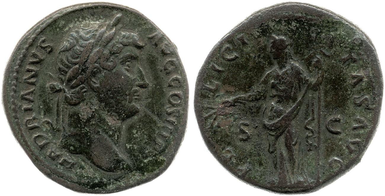 RIC II, Part 3 (second edition) Hadrian 2258, аверс, bm