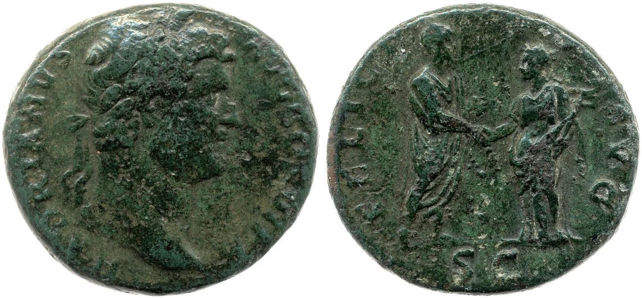 аверс RIC II, Part 3 (second edition) Hadrian 2089