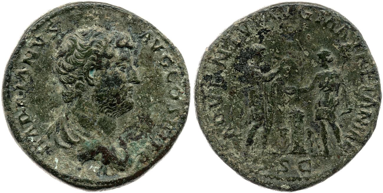 RIC II, Part 3 (second edition) Hadrian 1785, аверс, bm